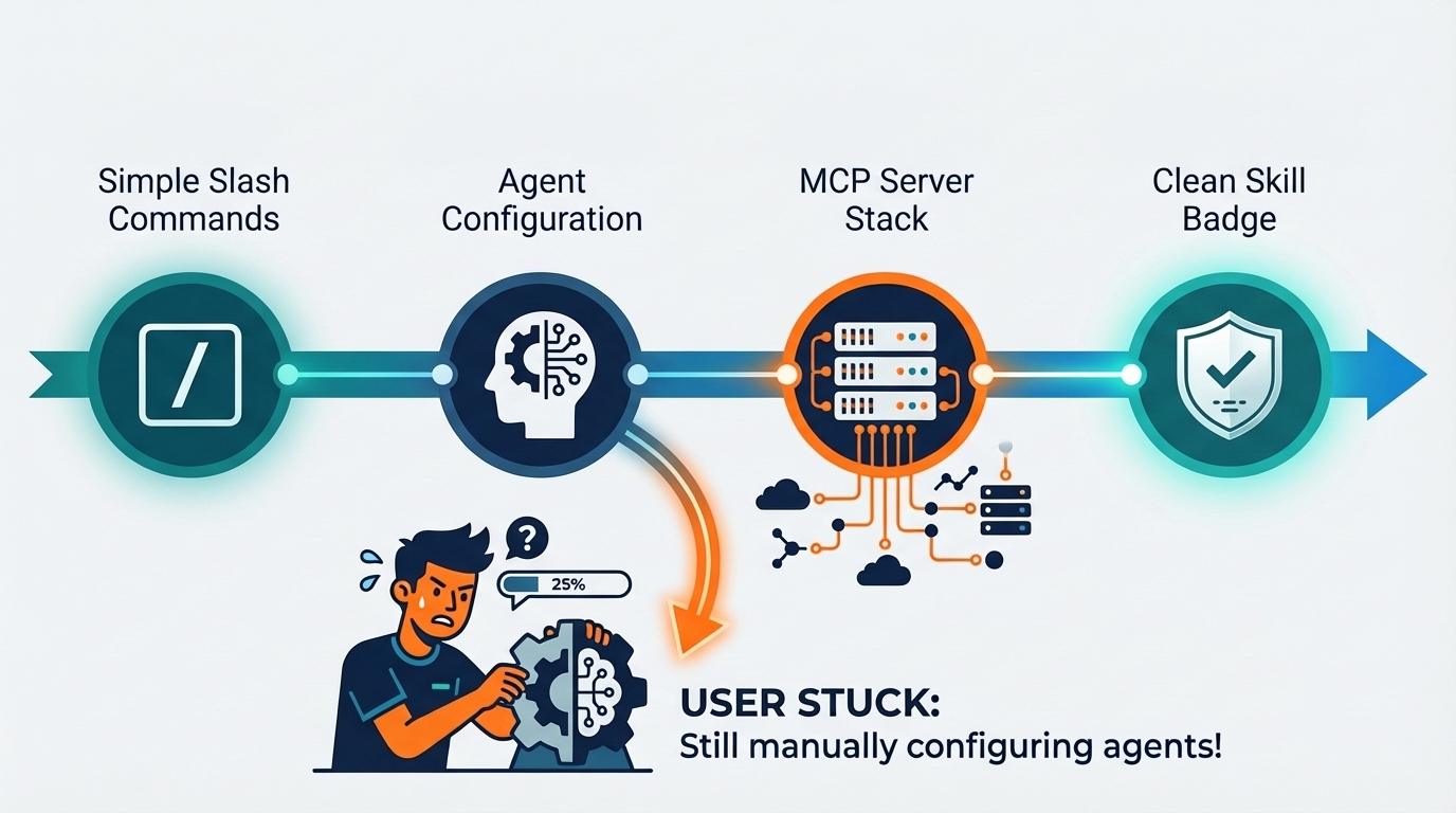 The evolution of AI agent configurations - from slash commands to skills